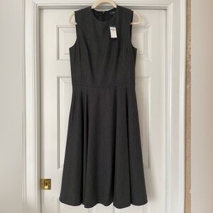 NWT Ralph Lauren Wool A line Dress, size 8, Charcoal Grey